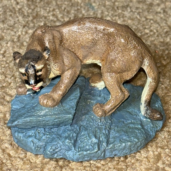 Wildlife Preservation Sculpture Collection Franklin Mint Cougar 1987 - Picture 2 of 6